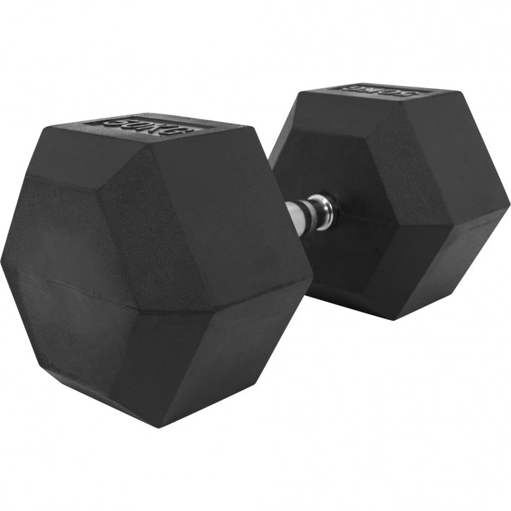 Hex-käsipaino 2-50 kg kumipinnoitteella