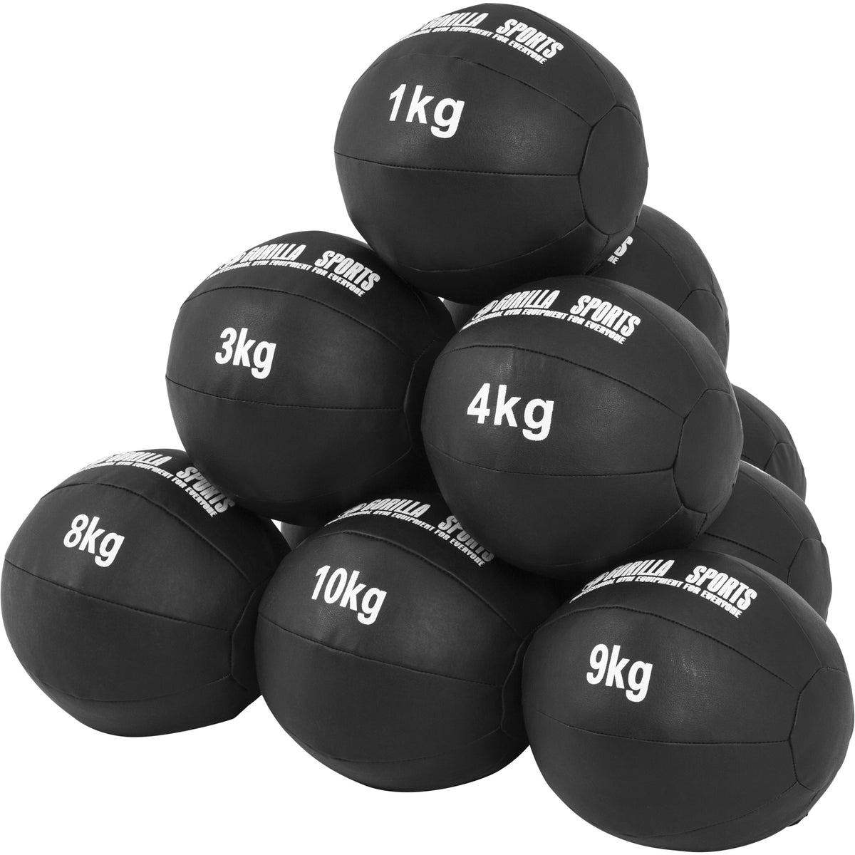 Wall Ball kuntopallosetti 55 kg 1–10 kg