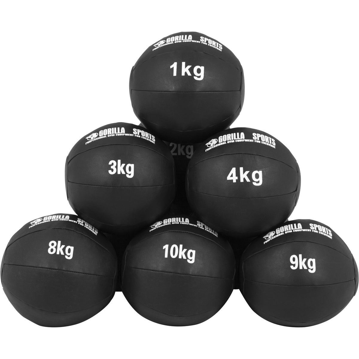 Wall Ball kuntopallosetti 55 kg 1–10 kg