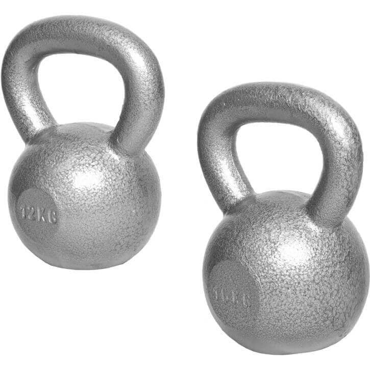 Valurautainen kahvakuulasetti 12 kg ja 16 kg