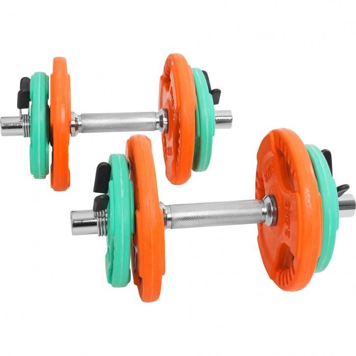 Olympia säädettävät käsipainot 20 kg jousilukoilla