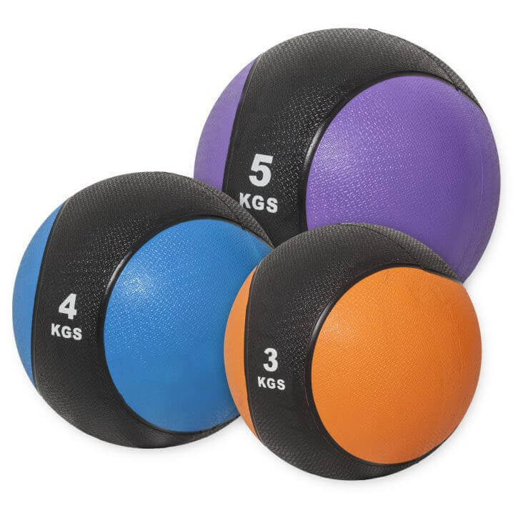 Kuntopallosetti 3–5 kg, yhteensä 12 kg