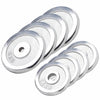 Kromatut levypainot 30 mm, 4 x 2,5 kg + 4 x 5 kg