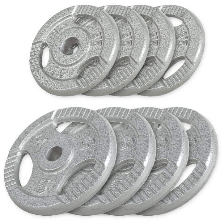 Valurautainen levypainosetti otekahvoilla 30 kg