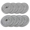 Valurautaiset levypainot 30 mm, 4 x 2,5 kg + 4 x 5 kg