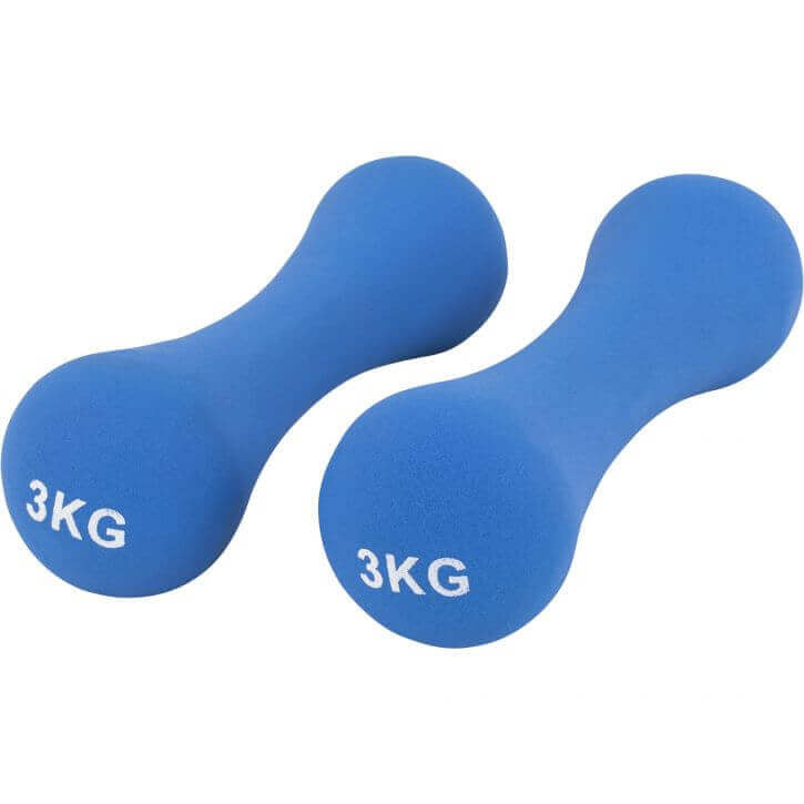 Neopreenikäsipainosetti 12 kg telineellä