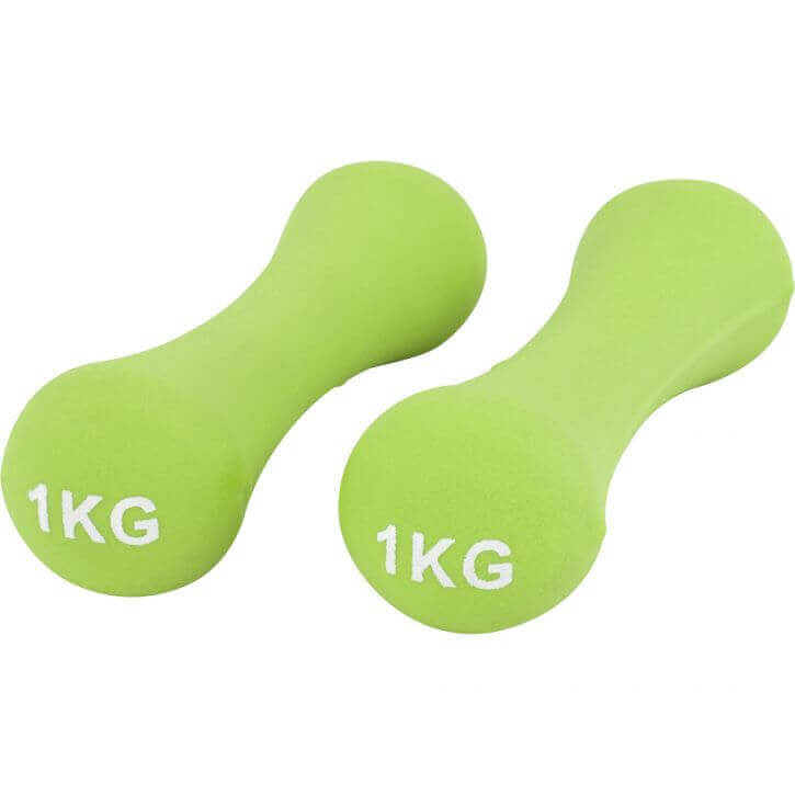 Neopreenikäsipainosetti 12 kg telineellä