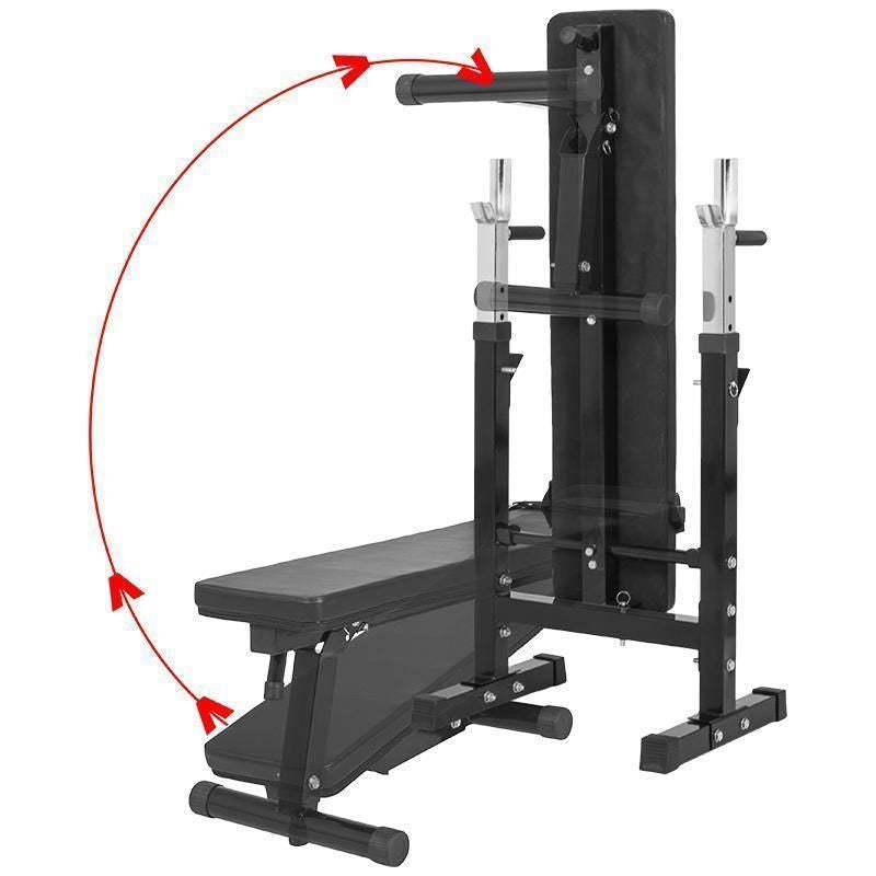 Säädettävä painonnostopenkki + 70 kg levytankosarja