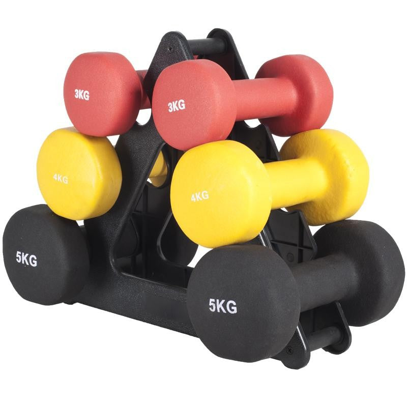 Kolmio käsipainoteline aerobic-käsipainoille