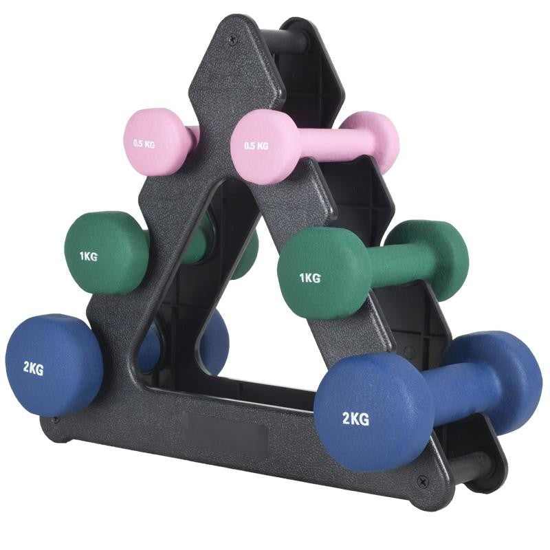 Kolmio käsipainoteline aerobic-käsipainoille