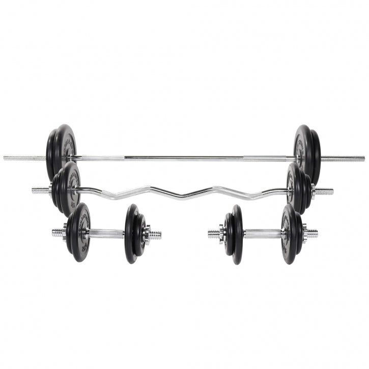 Kuminen levytankosarja 108 kg suoralla ja EZ-tangolla