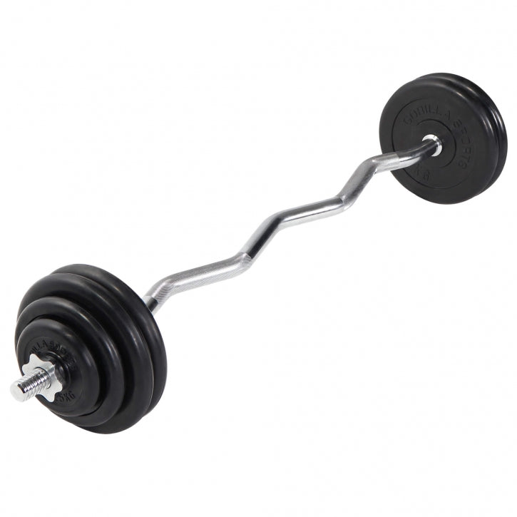EZ-levytankosarja 35 kg kumipinnoitetuilla levyillä