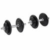 Kumipinnoitettu käsipainosetti 20 kg