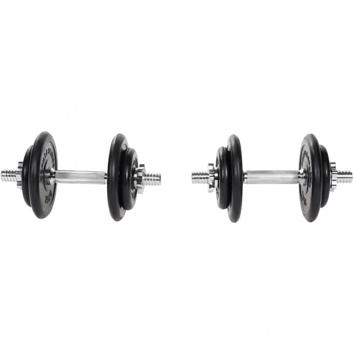 Kumipinnoitettu käsipainosetti 20 kg