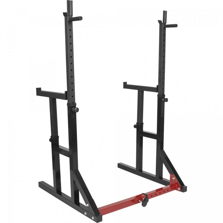 Säädettävä kyykkyteline levytankosarjalla 40 kg