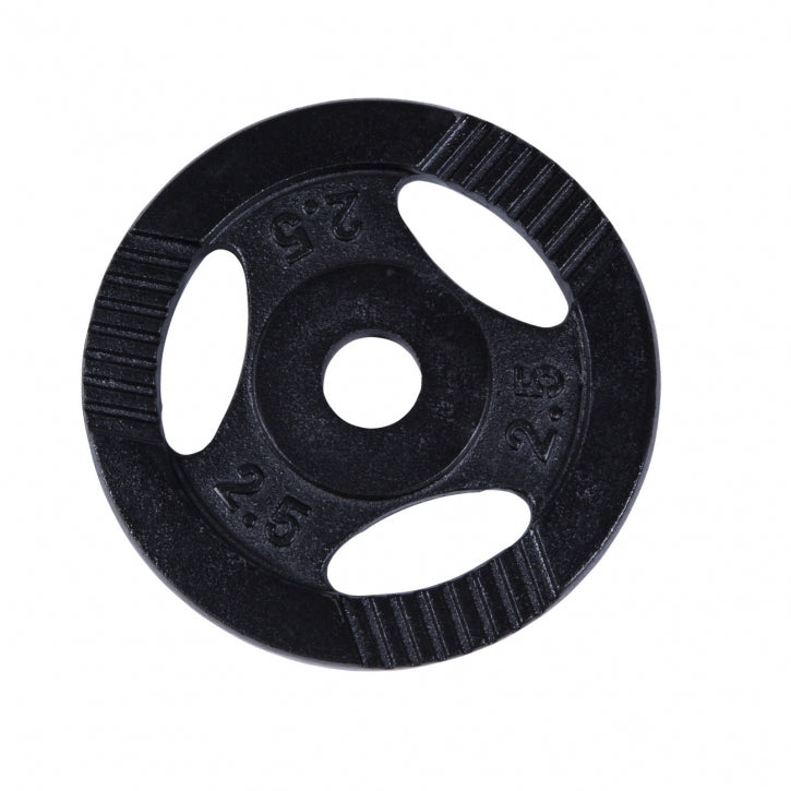 Valurautainen levypaino 2,5 kg otekahvoilla