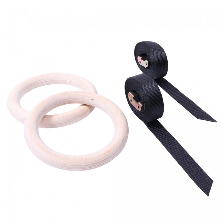 Puiset voimistelurenkaat 23 cm hihnoilla