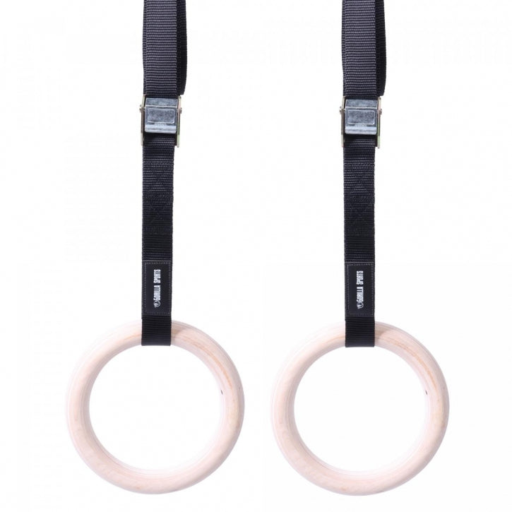 Puiset voimistelurenkaat 23 cm hihnoilla