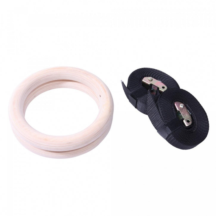 Puiset voimistelurenkaat 23 cm hihnoilla