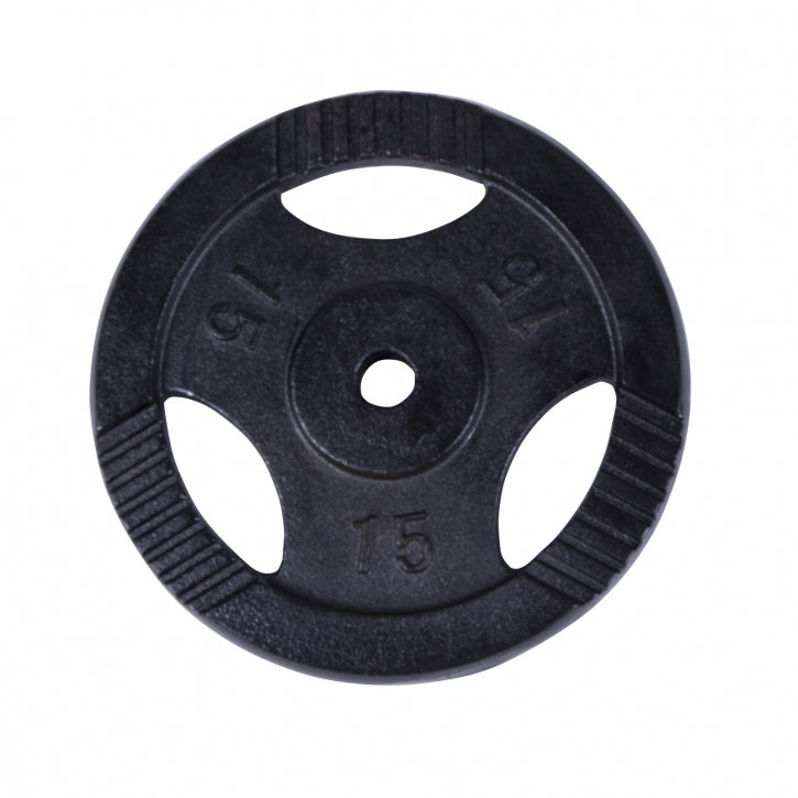 Valurautainen levypaino 15 kg otekahvoilla