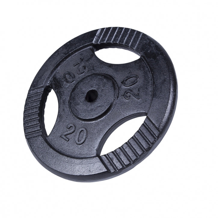 Valurautainen levypaino 20 kg otekahvoilla