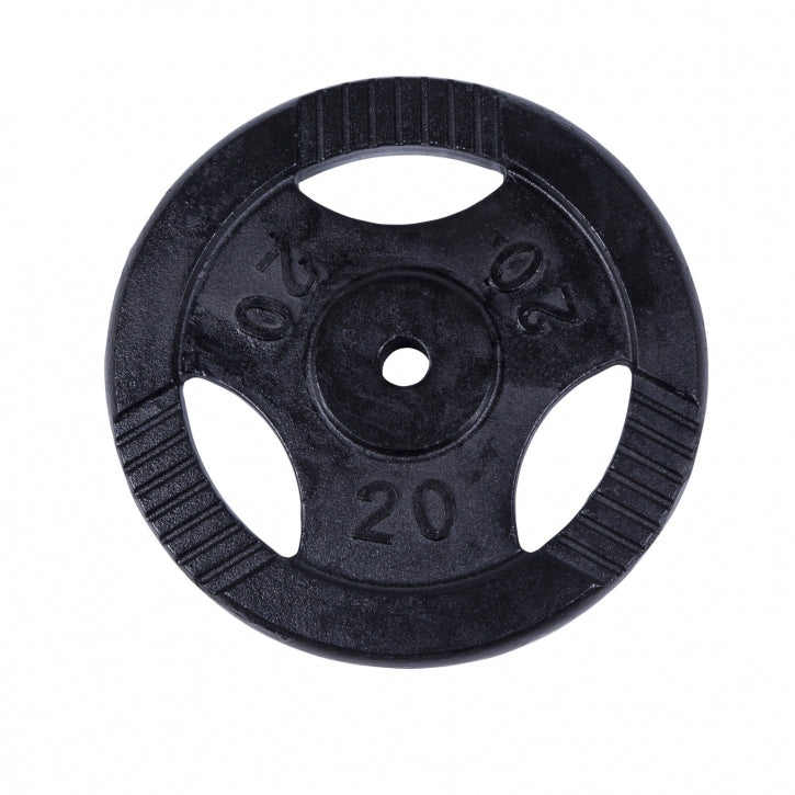 Valurautainen levypaino 20 kg otekahvoilla