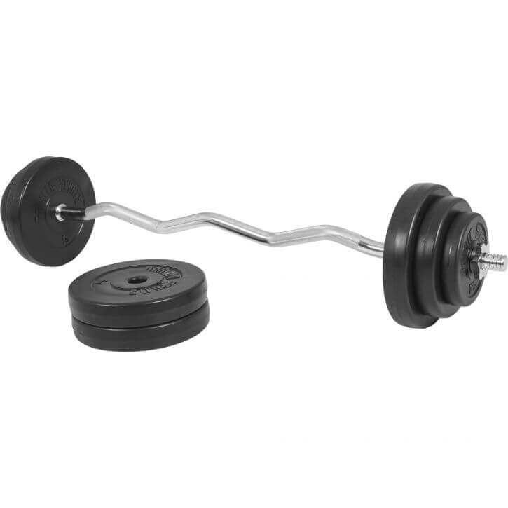 EZ-levytankosarja 35 kg ja säädettävä levytankoteline