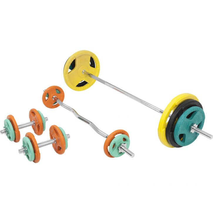 Levytankosarja 105 kg Tri Grip levypainoilla, 30mm