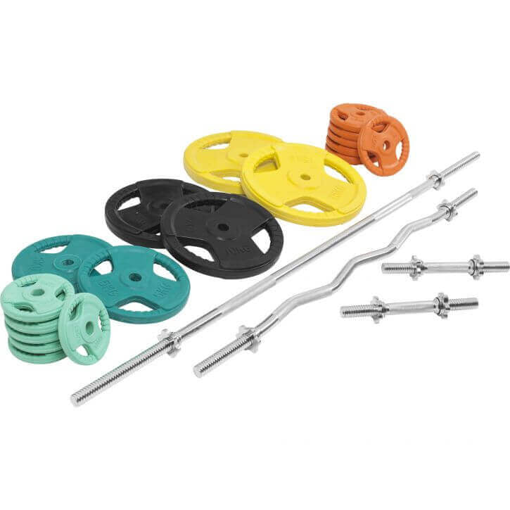 Levytankosarja 105 kg Tri Grip levypainoilla, 30mm