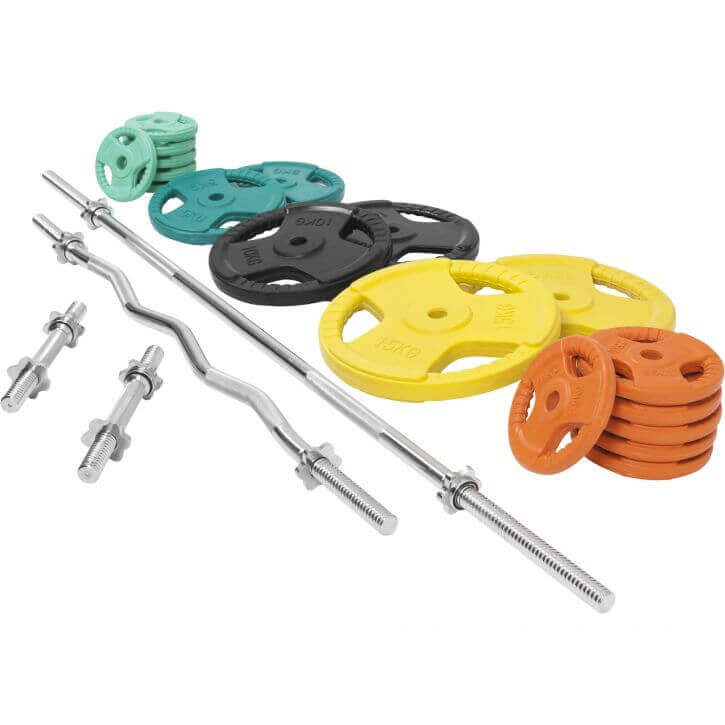 Levytankosarja 105 kg Tri Grip levypainoilla, 30mm