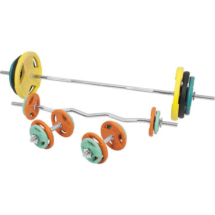 Levytankosarja 105 kg Tri Grip levypainoilla, 30mm