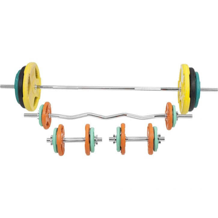 Levytankosarja 105 kg Tri Grip levypainoilla, 30mm