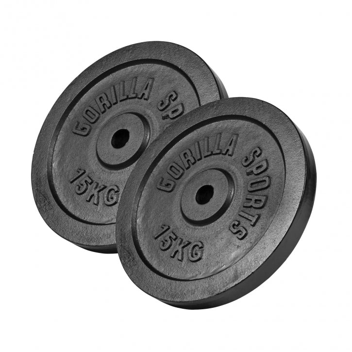Valurautaiset levypainot 2 x 15 kg 30 mm