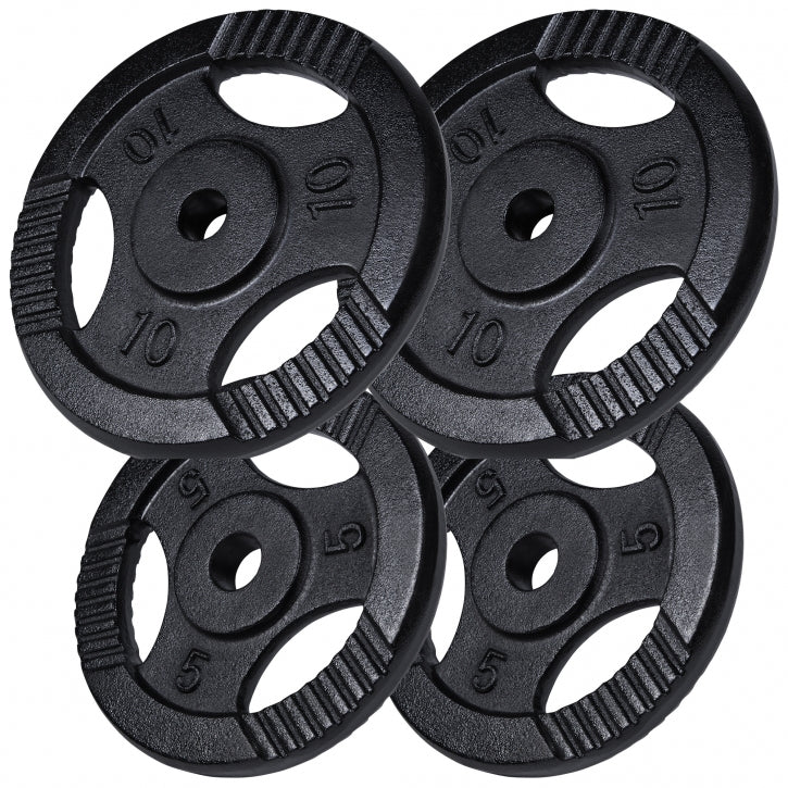 Valurautaiset Tri Grip levypainot 30 kg 30 mm