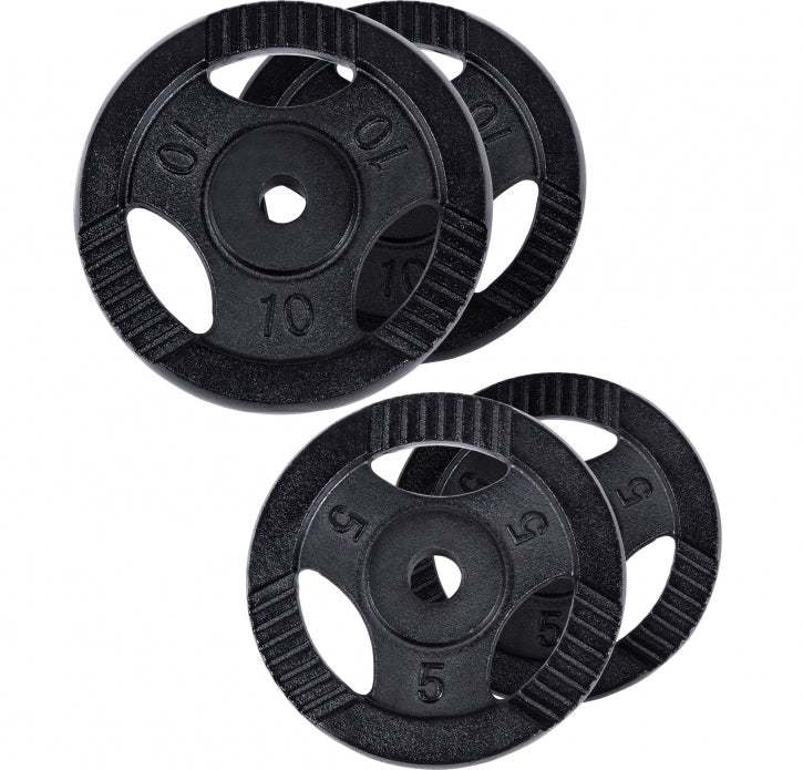 Valurautaiset Tri Grip levypainot 30 kg 30 mm