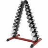 Kromattu käsipainosetti 110 kg telineellä