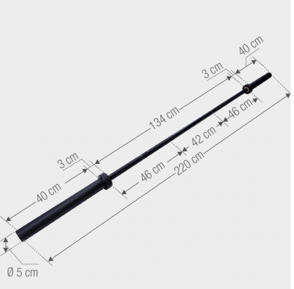 Bumper Plate levytankosarja 140 kg mustalla tangolla