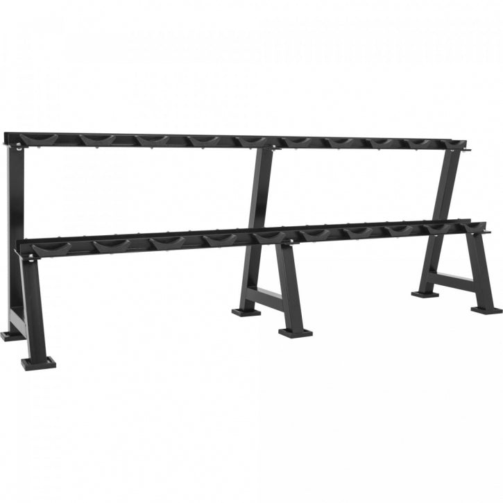 Kumipinnoitettu käsipainosetti 325 kg telineellä