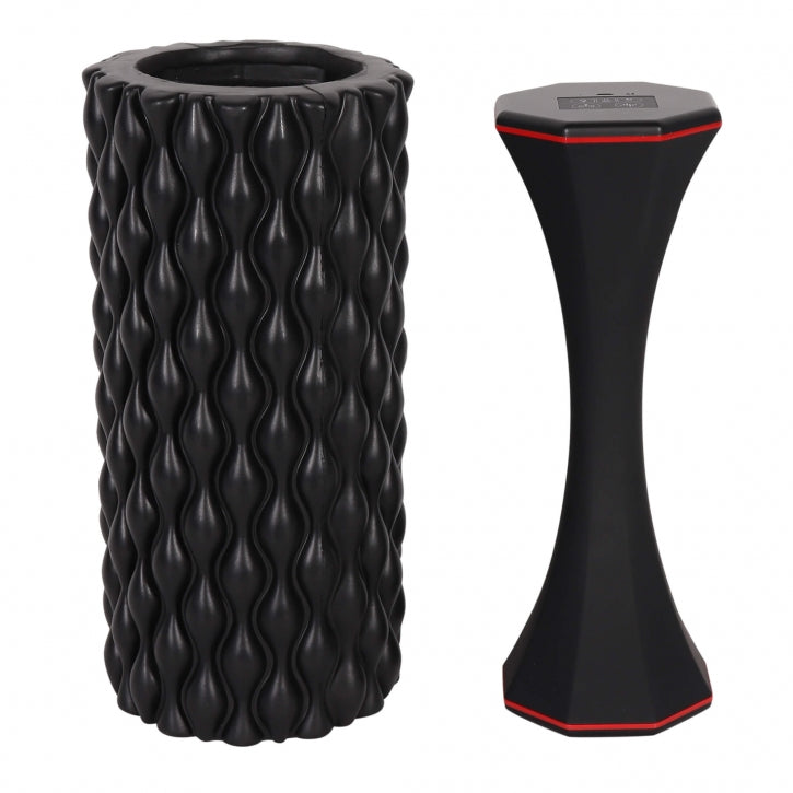 3-In-1 tärisevä foam roller 30 x 10 cm, musta