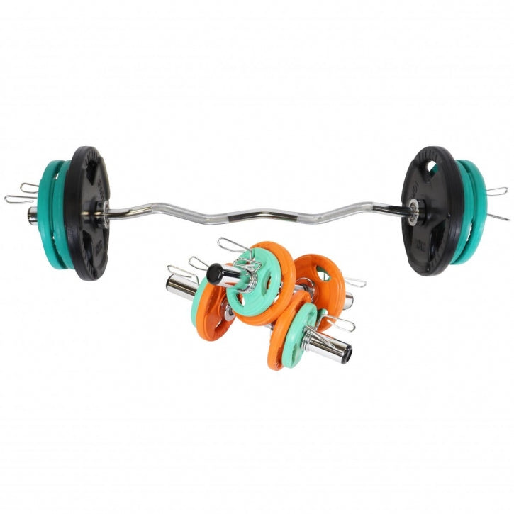 Olympia EZ-mutkatanko- ja käsipainotankosetti 75 kg