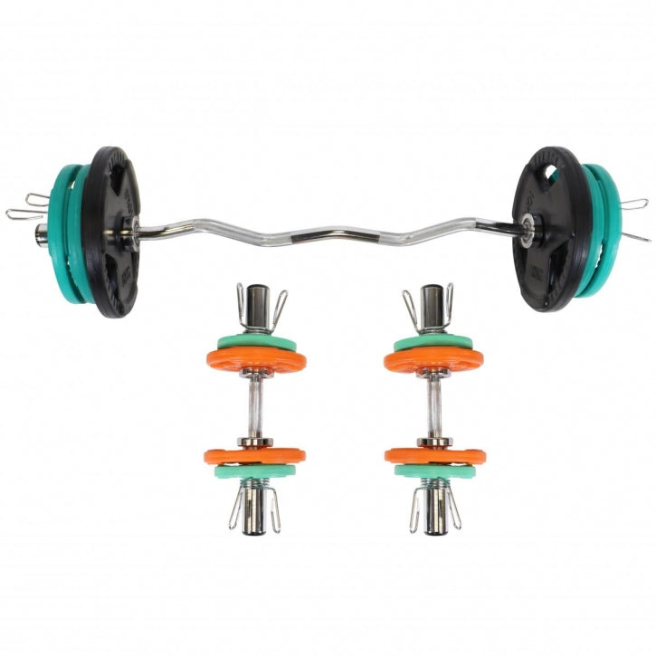 Olympia EZ-mutkatanko- ja käsipainotankosetti 75 kg