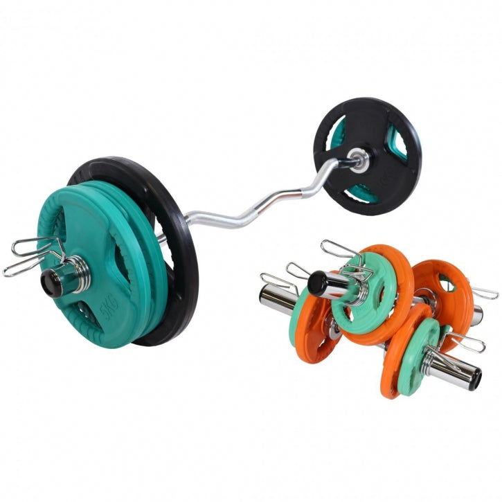 Olympia EZ-mutkatanko- ja käsipainotankosetti 75 kg
