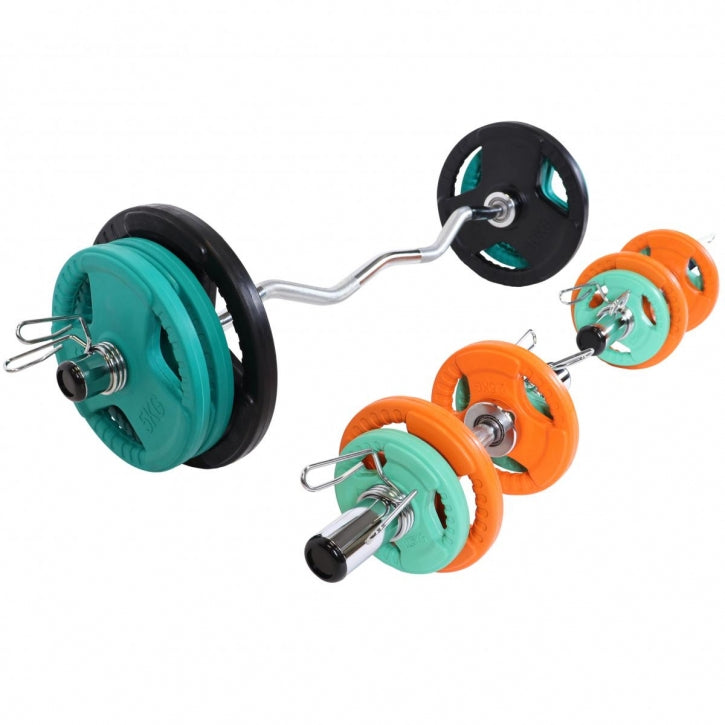 Olympia EZ-mutkatanko- ja käsipainotankosetti 75 kg