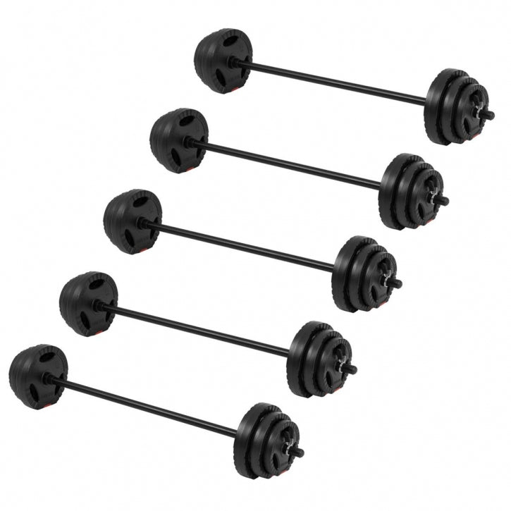 Body Pump setti 5 x 20 kg tri-grip-levypainoilla