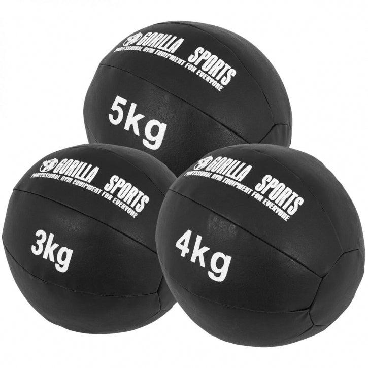 Wall Ball kuntopallosetti 3 kg, 4 kg ja 5 kg