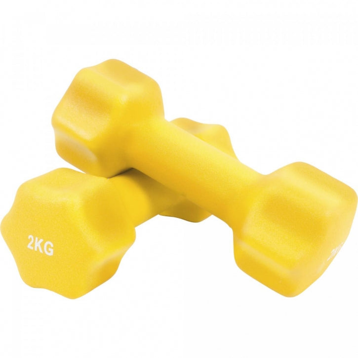 Aerobic hexagon-käsipainosetti 1–10 kg neopreenipinnoitteella