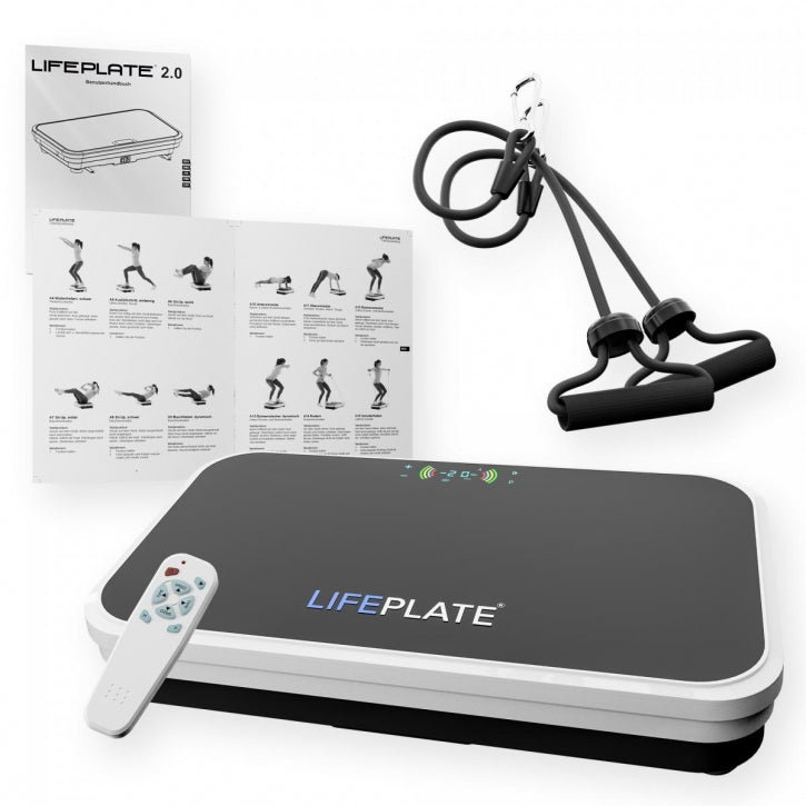 LifePlate 2.0 tärinälevy vastushihnoilla