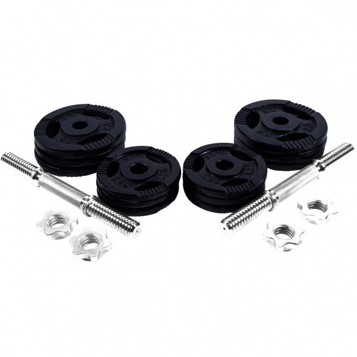 Tri Grip käsipainosetti 20 kg lisäpainoilla