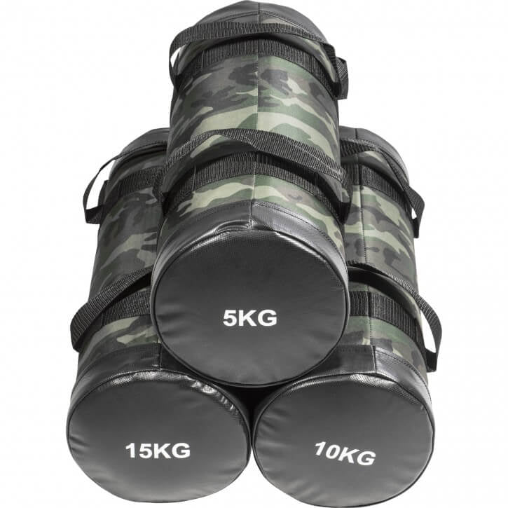 Fitnessbag-hiekkasäkki maastokuvioinnilla