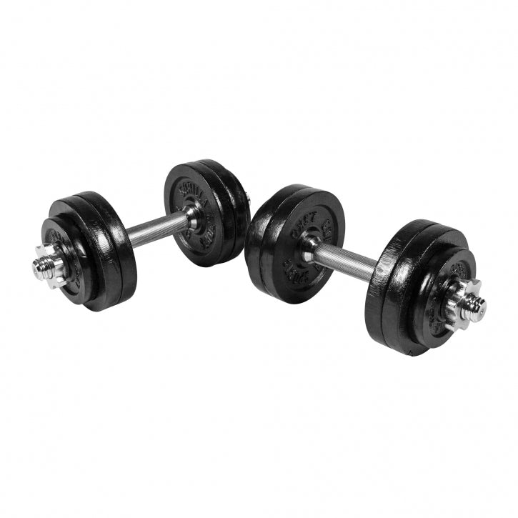 Säädettävät valurautakäsipainot 30 kg, 2 kpl